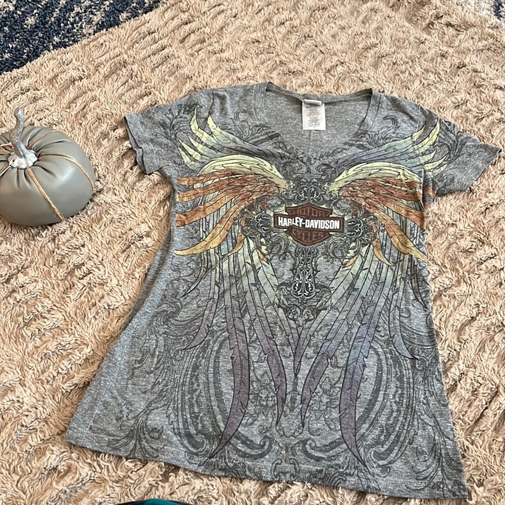 Harley Davidson of Danbury angel wing tee